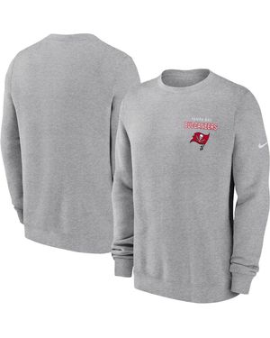 Nike Tampa Bay Buccaneers Primetime Club Fleece Pullover Sweatshirt - Gray