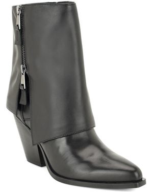 Nine West Umberto Fold Over Snip Toe Booties - Gray