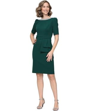 Alex Evenings Embellished Sheath Dress - Green