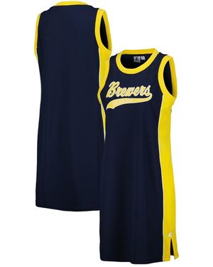 Starter Milwaukee Brewers Slam Dunk Tank Sneaker Dress - Blue