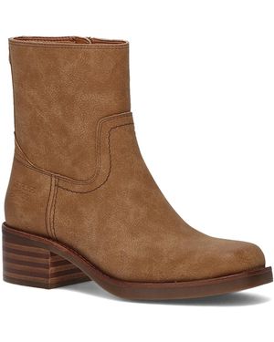 FRYE and CO Miranda Low Zipper Booties - Brown