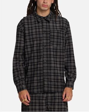 Xxiii Plaid Corduroy Shirt Jacket - Black