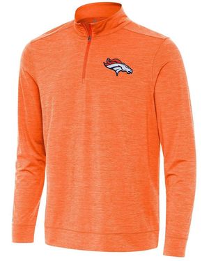 Antigua Denver Broncos Bright Quarter-zip Top - Orange