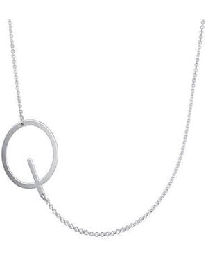 Oak & Luna Sideways Initial Necklace - Black