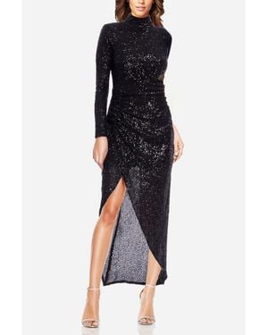 ONE33 SOCIAL The Nako Sequin Midi Cocktail Dress - Blue
