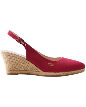 VISCATA Palomera Limited Edition Canvas Espadrille Wedges - Red