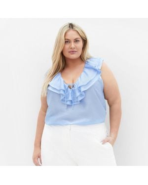 City Chic Plus Size Athena Top - Blue