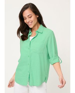 Olsen Linen Blend Shirt - Green