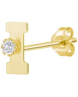 Macy's White Topaz Stud Earrings - Yellow