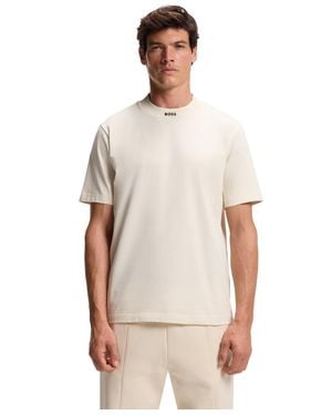 BOSS Boss By Stretch-cotton Relaxed-fit T-shirt - White
