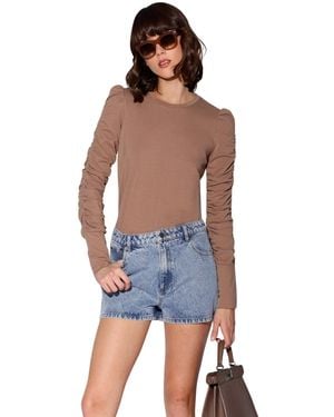 Walter Baker Santino Mid-rise 5-pocket Denim Short - Blue