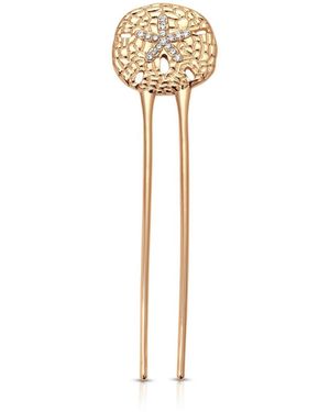 Ettika Sand Dollar Hair Pin - White