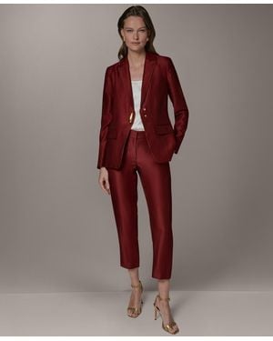 Donna Karan One-button Novelty Blazer - Red