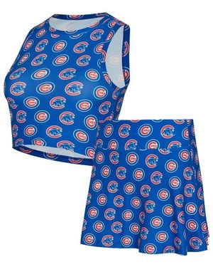 Concepts Sport  2-piece Chicago Cubs Knit Tank Top And Skort Set - Blue