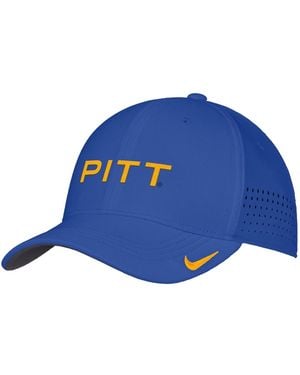 Nike Pitt Panthers Stretch-fit Curved-bill Rise Hat - Blue