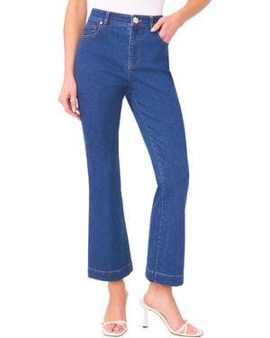 Cece Mid Rise Fit And Flare Jeans - Blue