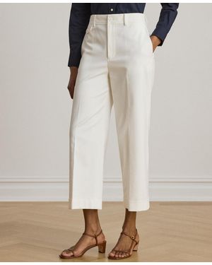 Ralph Lauren High-rise Double-faced Stretch Cropped Pants - White