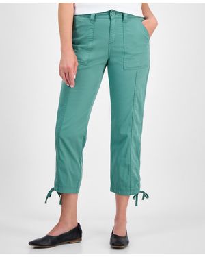 Style & Co. Mid Rise Tie-hem Ankle Pants - Green