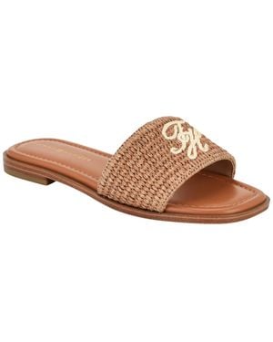 Tommy Hilfiger Temira Flat Slide Sandals - Brown