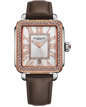 Stuhrling Elegant S Rectangular 35×47mm Dress Watch – Model 4060l.5 - Multicolor