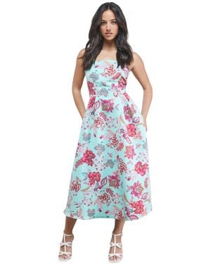 Oasis Strappy Midi Prom Dress - Blue