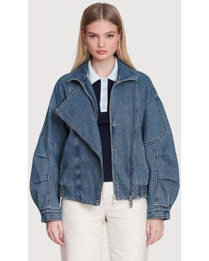 Avec Les Filles Oversized Layered Jacket - Blue