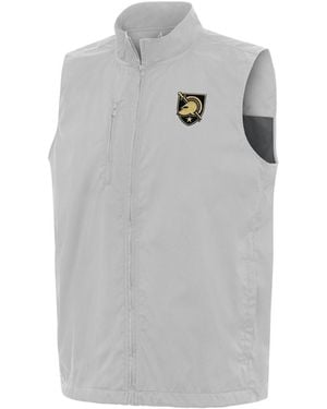 Antigua Army Black Knights Brisk Full-zip Vest - Gray