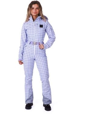 OOSC Houndstooth Chic Ski Suit - Blue