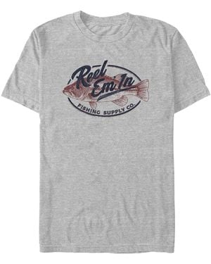 Generic Additude Reel Em In Short Sleeve T-shirt - Gray