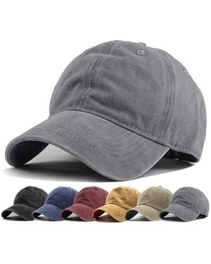 FURLING Washed Distressed Twill Cotton Baseball Cap - Gray