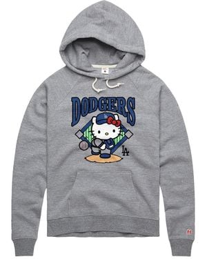 Homage Hello Kitty X Los Angeles Dodgers Pitch Tri-blend Hoodie - Gray