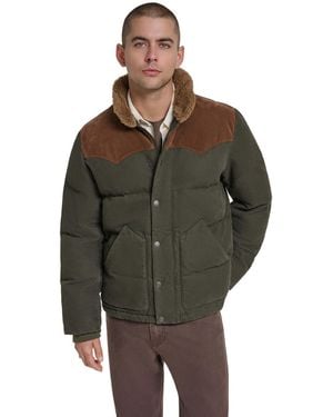 Levi's Quilted Mixed-media Rancher Jacket - Green
