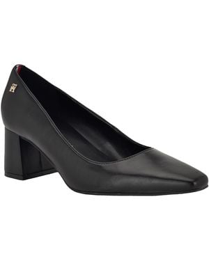 Tommy Hilfiger Opheili Block Heel Pumps - Black