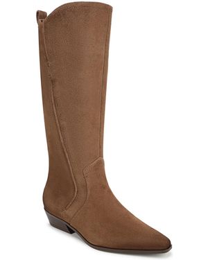 27 EDIT Naturalizer Brooke Wide Calf Western Tall Boots - Brown