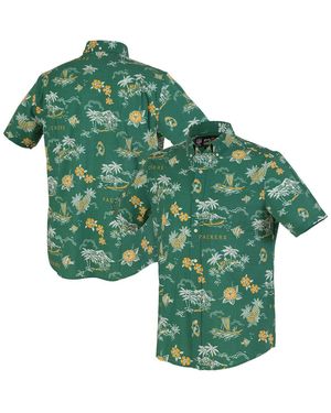 Reyn Spooner Bay Packers Throwback Kekai Performance Button-down Shirt - Green