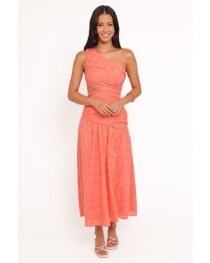Petal & Pup One-shoulder Eyelet Corinne Maxi Dress - Pink