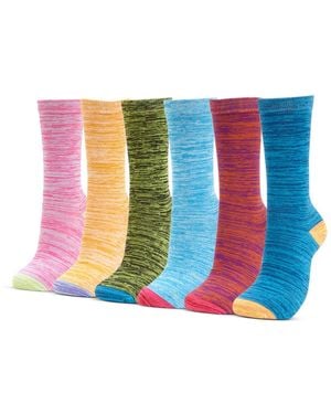 Mio Marino Dress Crew Socks 6 Pack - Blue