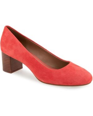 Aerosoles Ebel Round Toe Pump Heels - Red