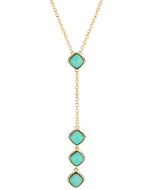 Macy's Gold-plated Lapis Howlite Turquoise Y-necklace - Metallic