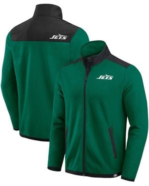 Fanatics Darius Rucker Collection By New York Jets Colorblock Polar Fleece Full-zip Jacket - Green