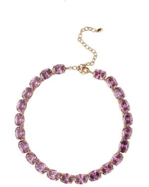 Retro Chic Grape Glow Necklace - Pink