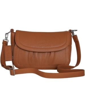 Mancini Charlotte Mini Organizer Crossbody Bag - Brown
