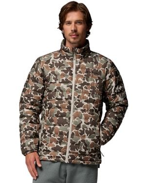 Columbia Powder Lite Ii Quilted Printed Full-zip Jacket - Brown