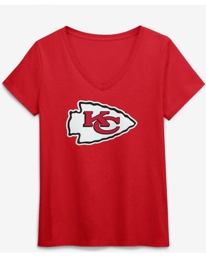 LOGO ATHLETIC Kansas City Chiefs Primary Logo V-neck T-shirt - Red