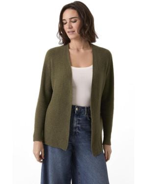 Celtic & Co. Longline Ribbed Cardigan - Green
