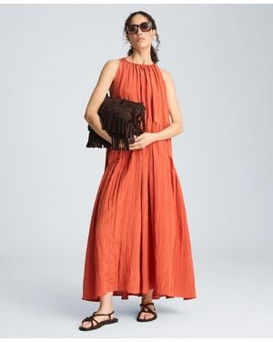 Kenneth Cole Halter Neck Tiered Maxi Dress - Orange