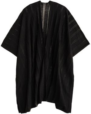 Ralph Lauren Sheer Stripe Ruana - Black
