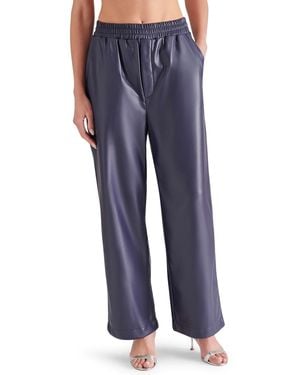 Steve Madden Gilda Faux Leather Pants - Blue
