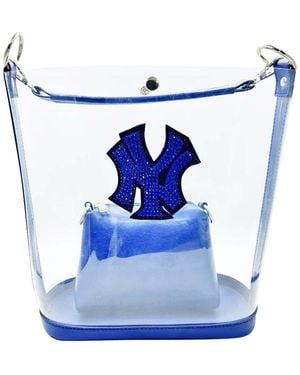Cuce New York Yankees Rhinestone Clear Purse - Blue