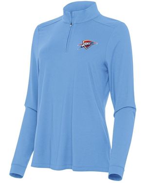 Antigua Oklahoma City Thunder Intent Quarter-zip Top - Blue
